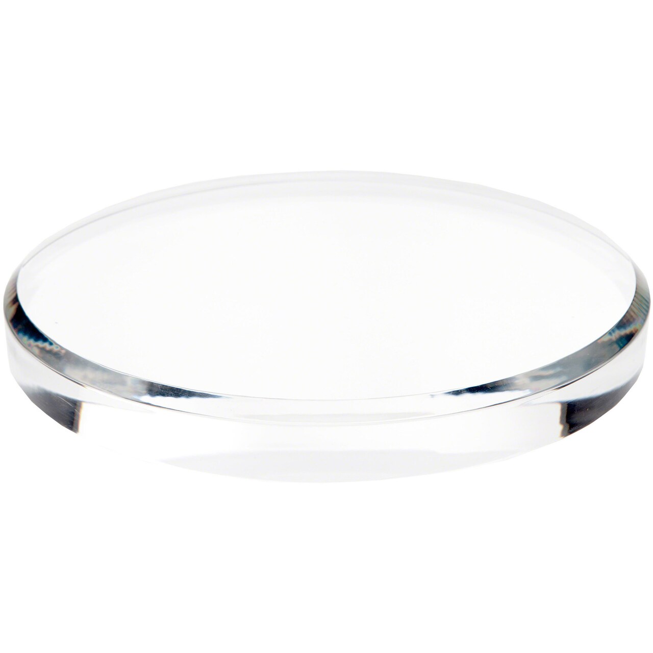 Plymor Clear Acrylic Beveled Round Display Base, 9" W x 9" D x 1" H